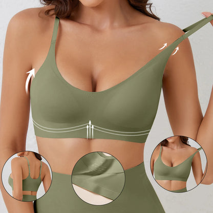 Soft Support Seamless Underwear Comfortable Gathering No Steel Ring Collection Light Thin Breathable Bra Style